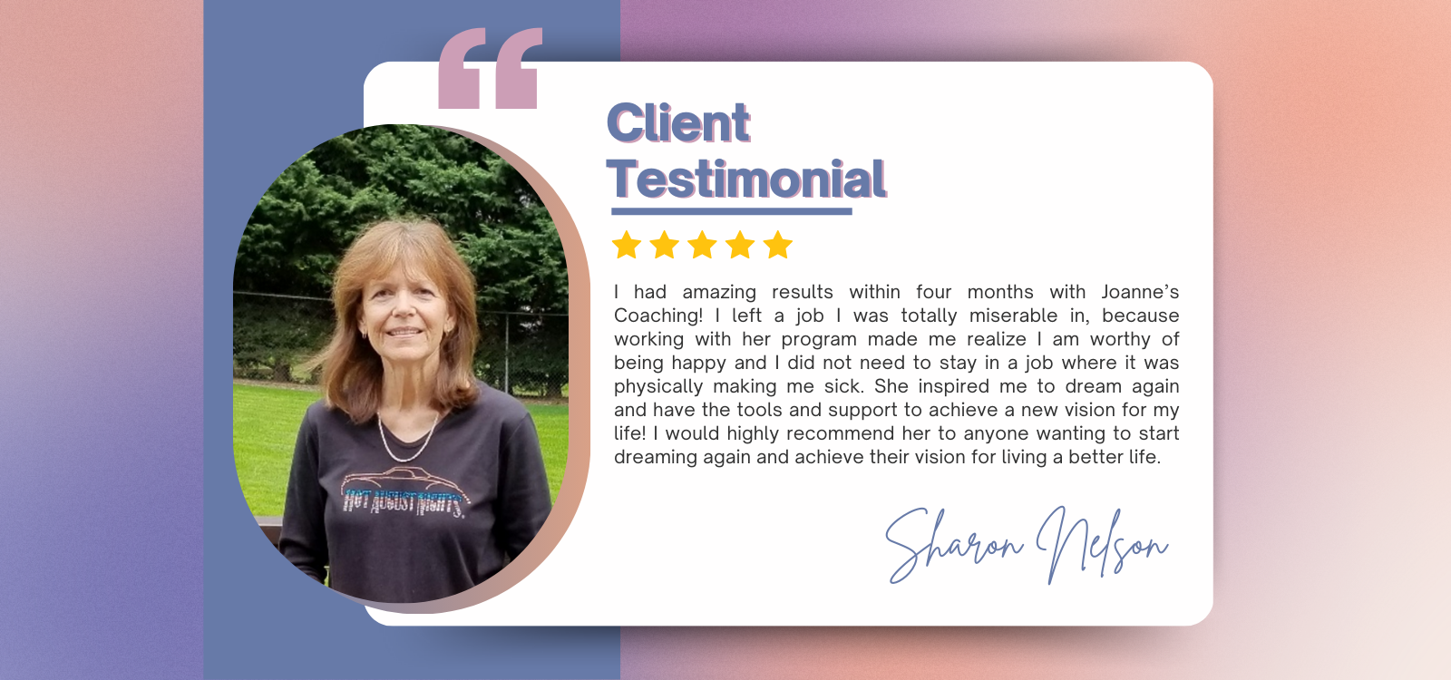 Purple Black Modern Testimonial Twitter Post (1600 x 900 px) (1600 x 750 px)